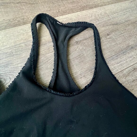 Lululemon (2) Workout Racer Back Tanks Ruffle Hem Gym Running Stretchy - Picture 5 of 7